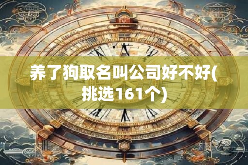 养了狗取名叫公司好不好(挑选161个)