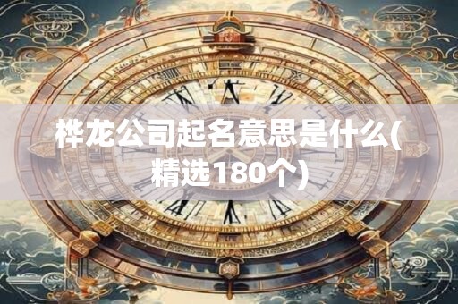 桦龙公司起名意思是什么(精选180个)