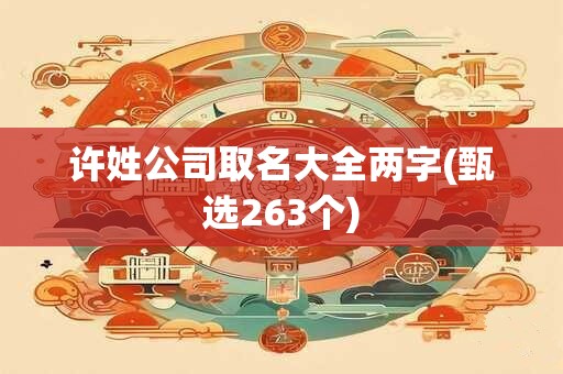 许姓公司取名大全两字(甄选263个)