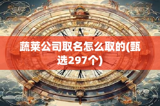 蔬莱公司取名怎么取的(甄选297个)