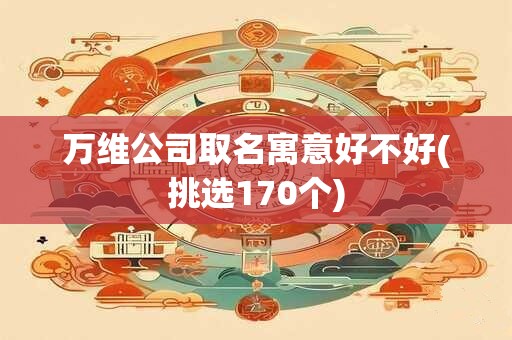 万维公司取名寓意好不好(挑选170个)