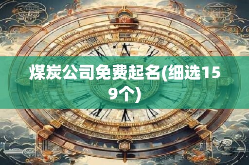 煤炭公司免费起名(细选159个)