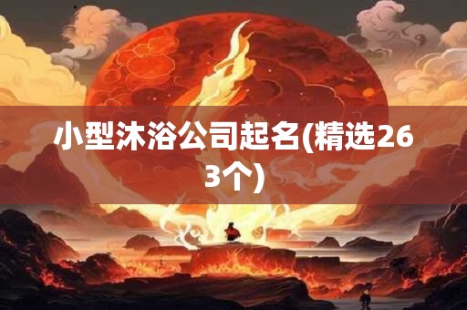 小型沐浴公司起名(精选263个)