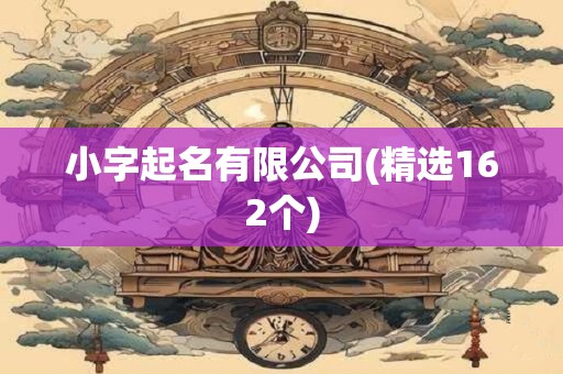 小字起名有限公司(精选162个)