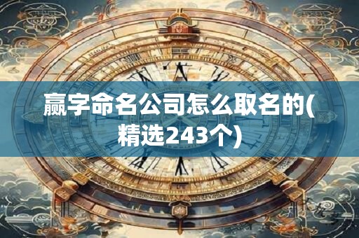 赢字命名公司怎么取名的(精选243个)