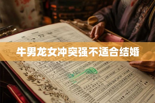 牛男龙女冲突强不适合结婚