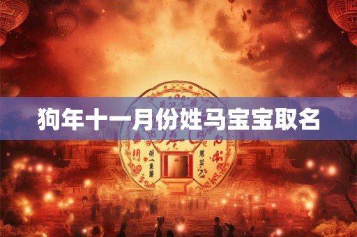 狗年十一月份姓马宝宝取名