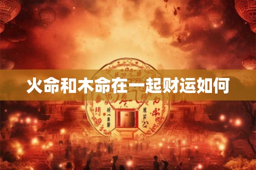 火命和木命在一起财运如何