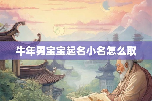 牛年男宝宝起名小名怎么取