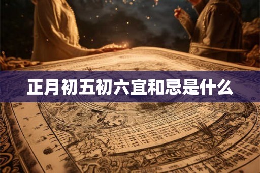 正月初五初六宜和忌是什么