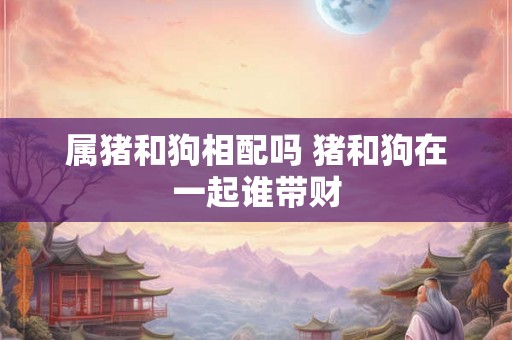 属猪和狗相配吗 猪和狗在一起谁带财