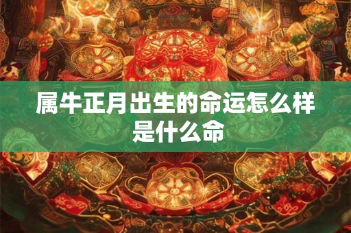 属牛正月出生的命运怎么样 是什么命