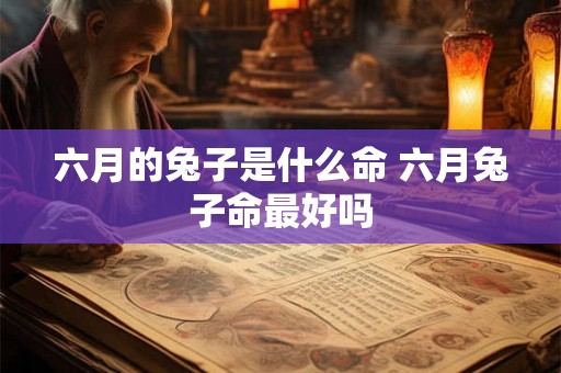 六月的兔子是什么命 六月兔子命最好吗