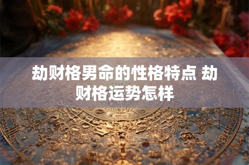 劫财格男命的性格特点 劫财格运势怎样