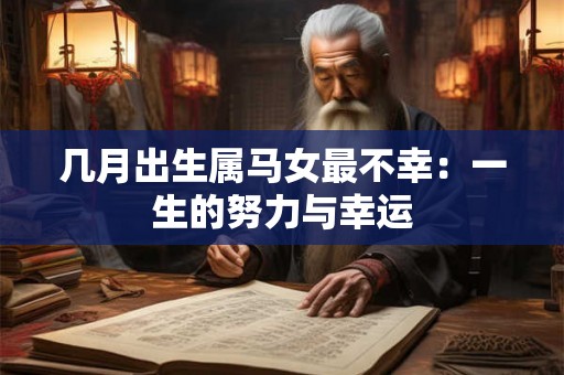 几月出生属马女最不幸:一生的努力与幸运 几月出生属马女最不幸:一生的努力与幸运
