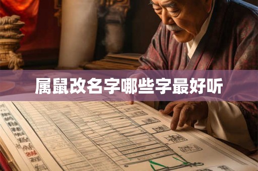 属鼠改名字哪些字最好听
