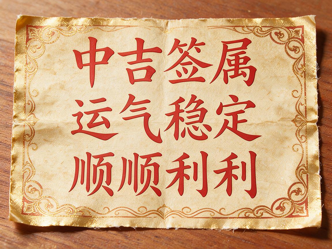 签有分几种  中吉签属于什么签