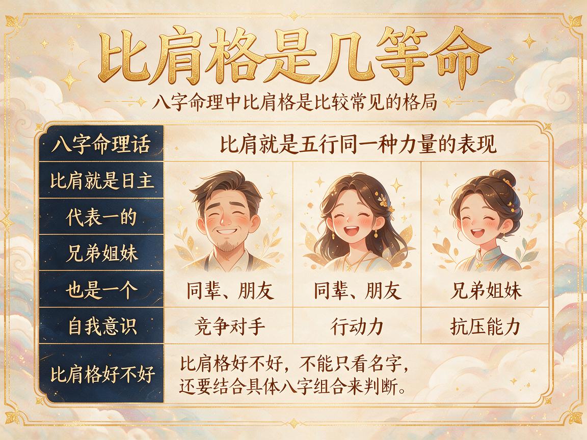 比肩格的富贵条件详解 比肩格是几等命