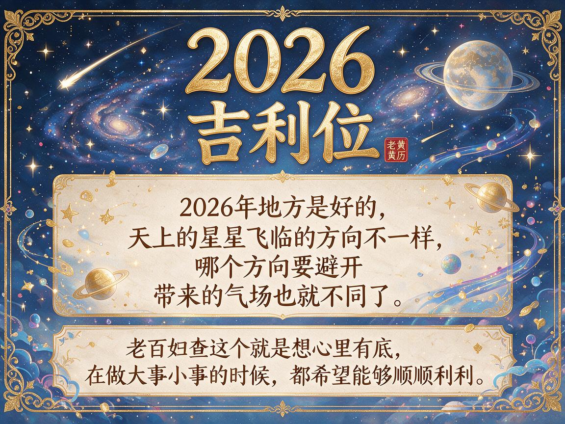 今日黄历吉位查询2026