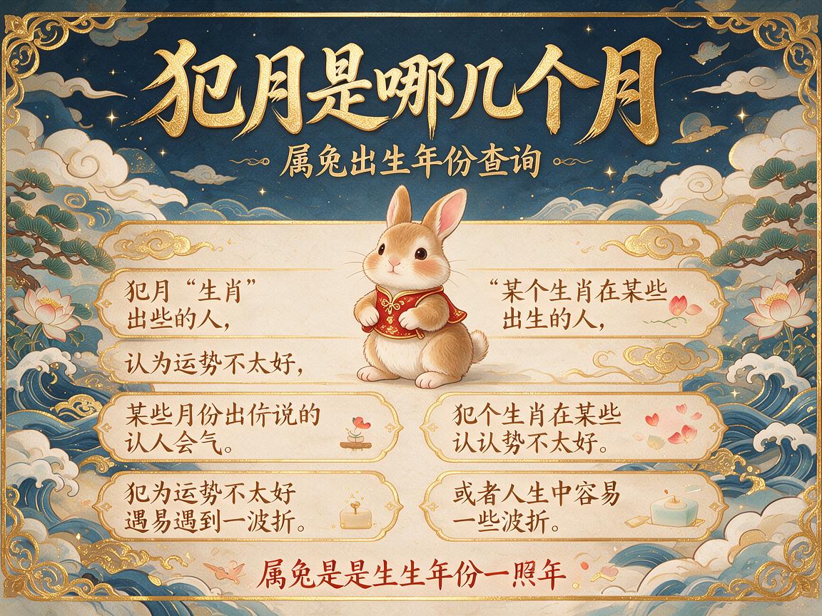属兔的犯月是哪几个月 属兔出生年份查询