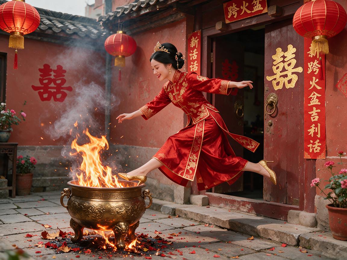 新娘跨火盆是什么意思 新娘跨火盆吉利话