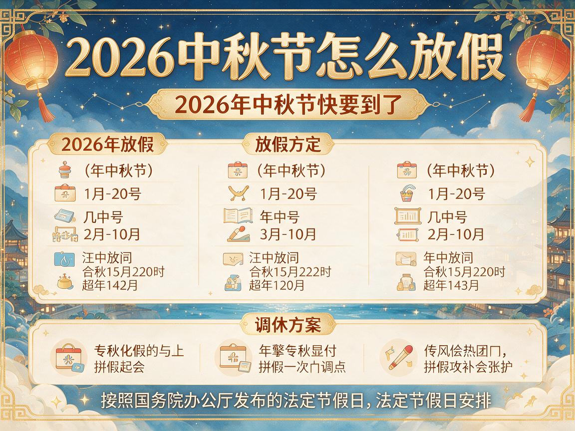 2026年中秋节怎么放假 从几号到几号