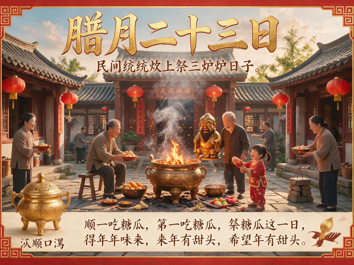 腊月二十三糖瓜粘歌谣 腊月二十三顺口溜