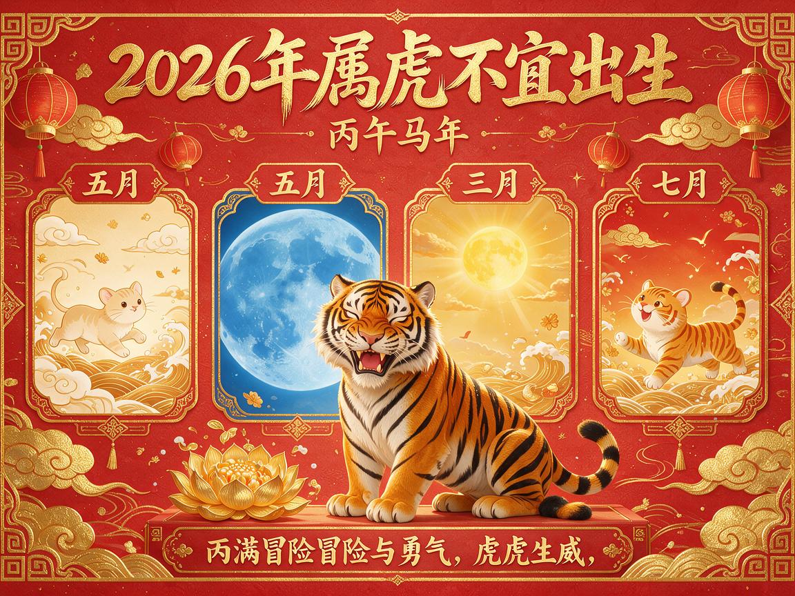 2026年属虎不宜出生的月份 五月、七月