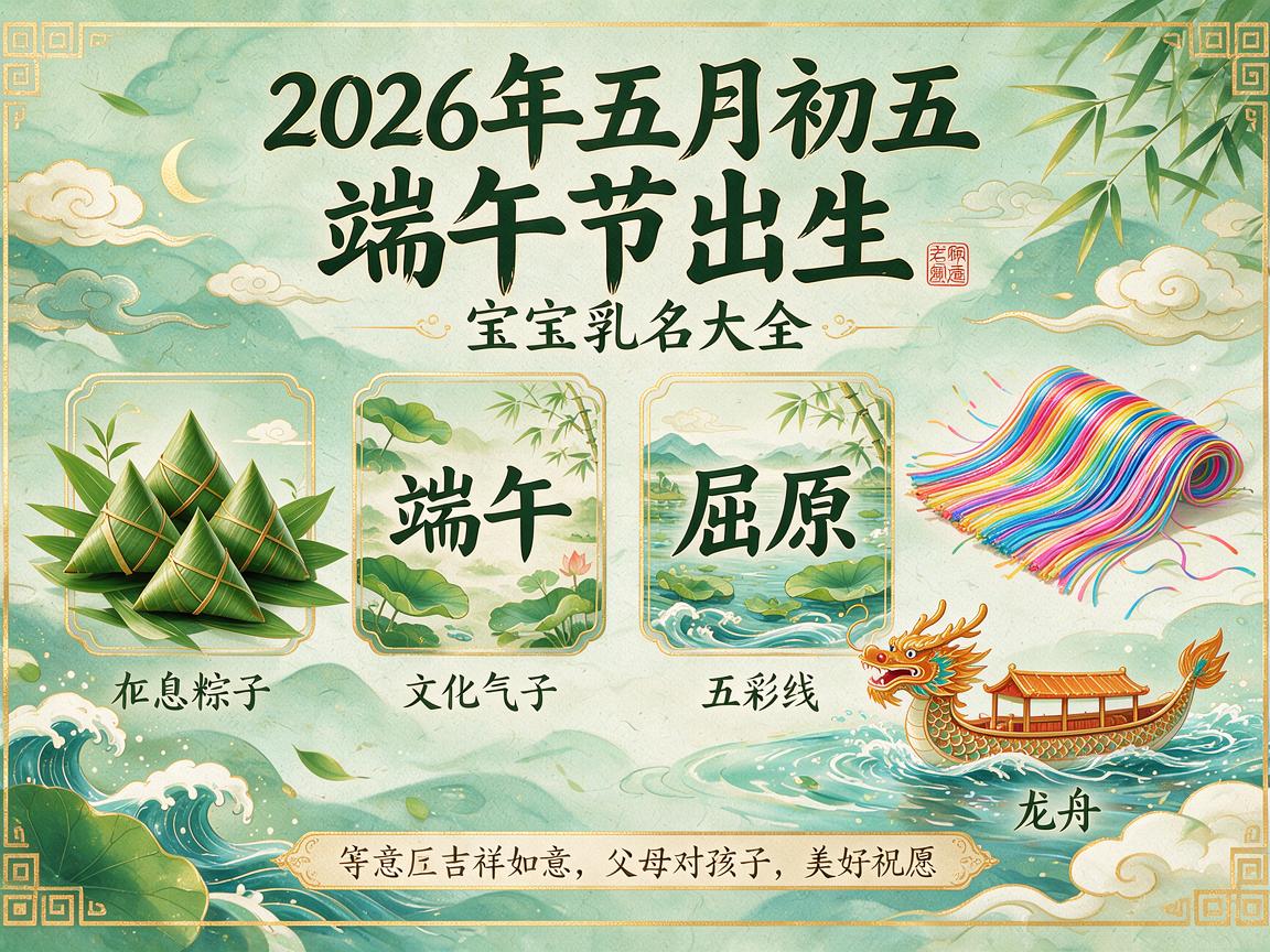2026五月初五端午节出生的宝宝乳名大全 2026五月初五端午节出生的宝宝乳名大全