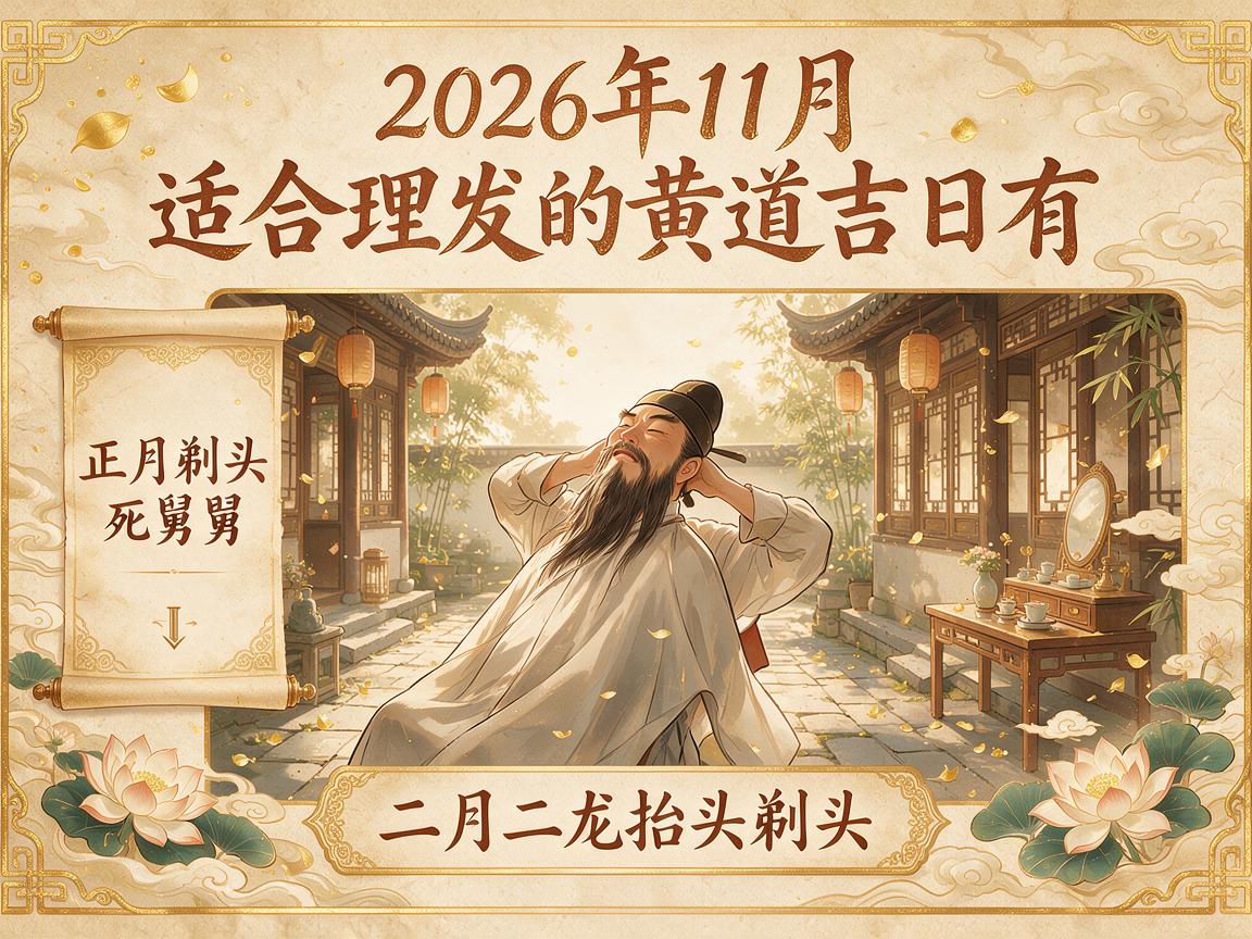2026年11月适合理发的黄道吉日有哪些 2026年11月适合理发的黄道吉日有哪些