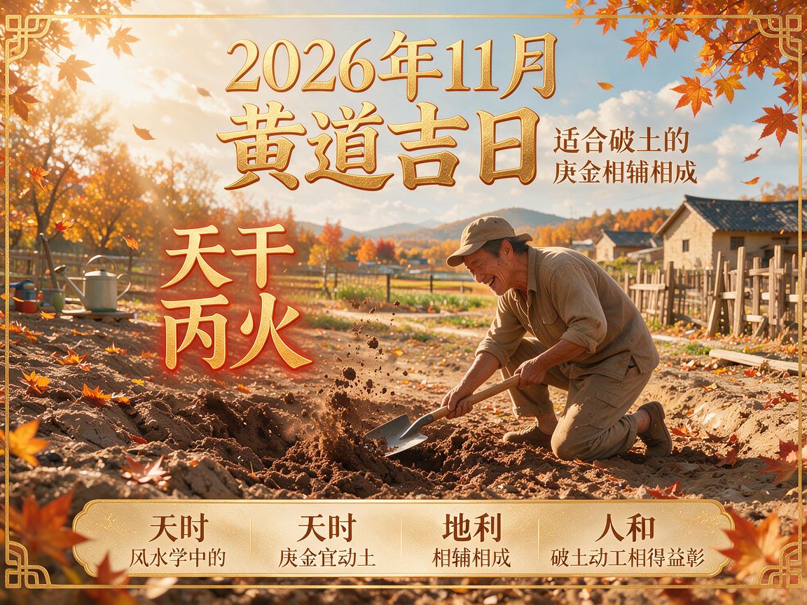 2026年11月适合破土的黄道吉日有哪些 2026年11月适合破土的黄道吉日有哪些