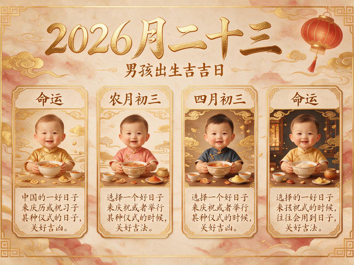 2026年农历四月二十三是男孩的出生吉日吗-命运怎么样