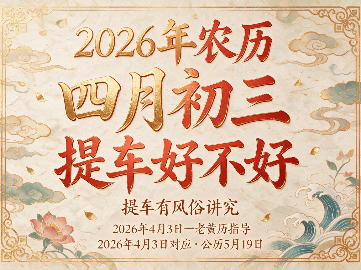 2026年农历四月初三提车好不好 提车有什么风俗讲究吗