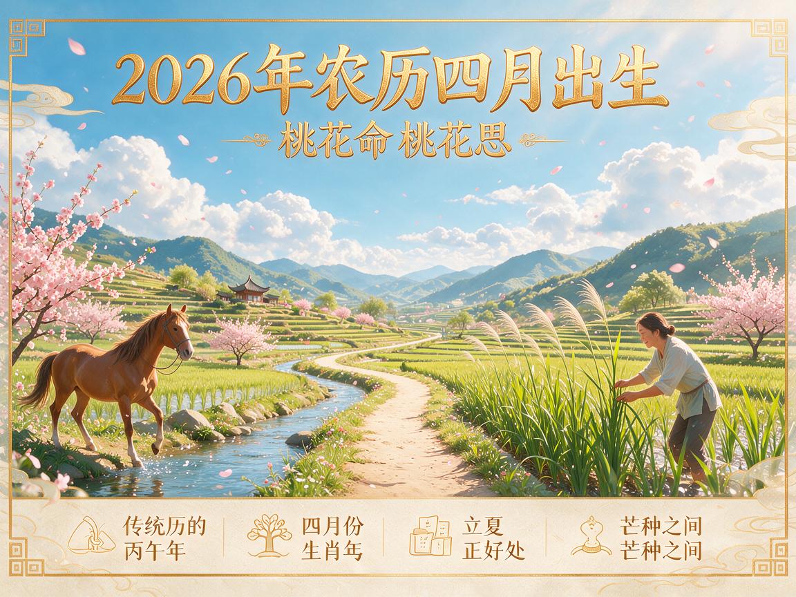 2026年农历四月出生的是不是桃花命 桃花命是什么意思