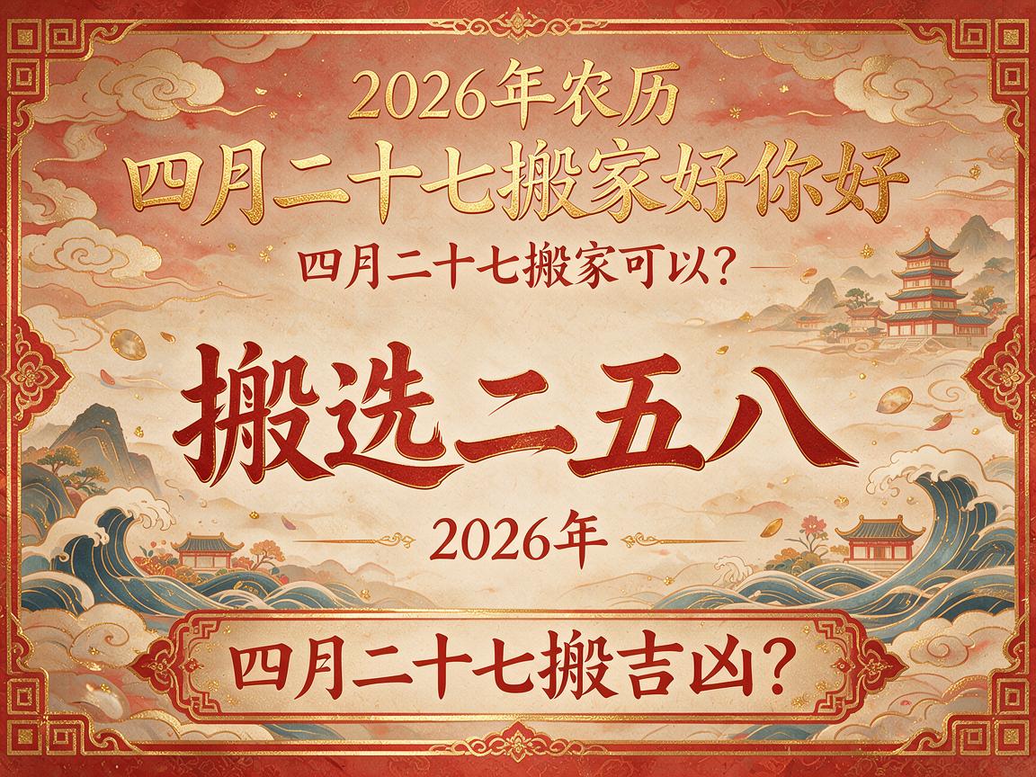 2026年农历四月二十七搬家好不好 搬家为什么选二五八