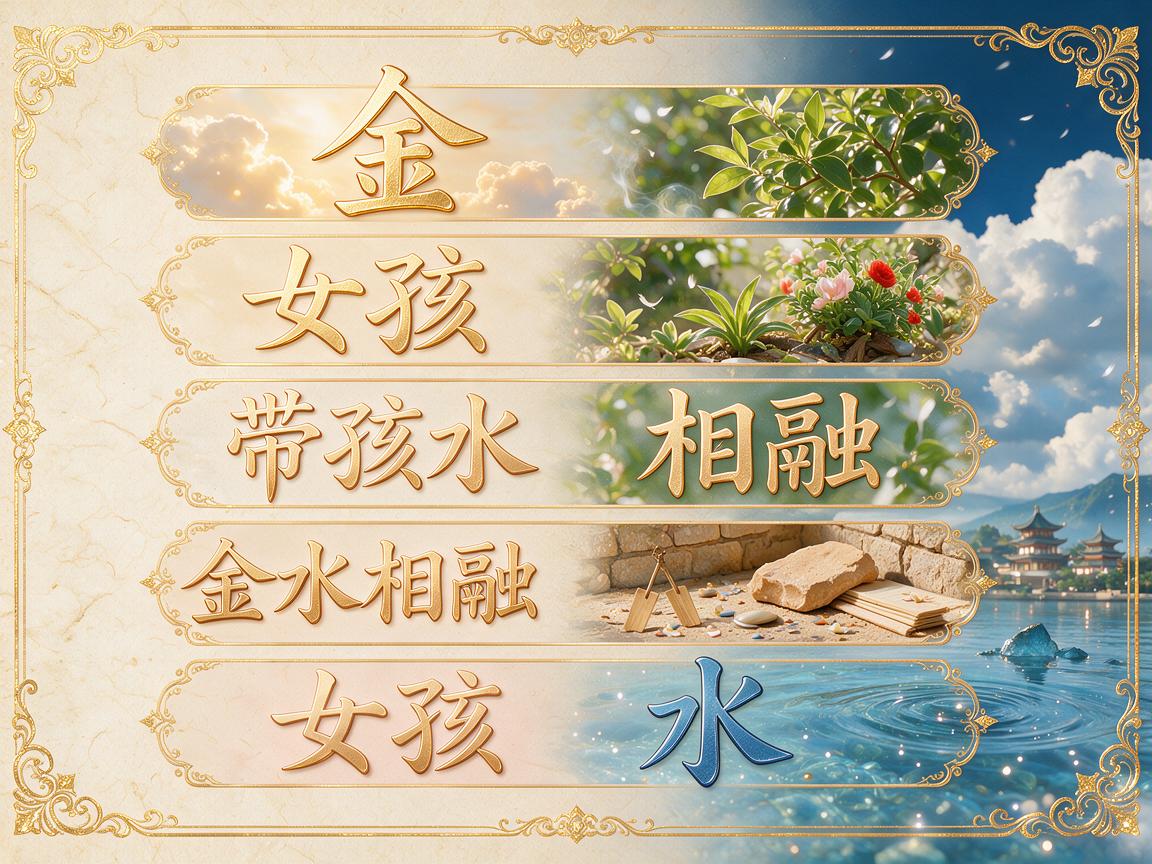 五行属金和水的名字女孩 带金带水最吉利的字女孩