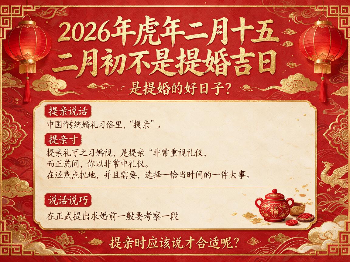 2026虎年二月十五是不是提亲吉日 提亲说话技巧