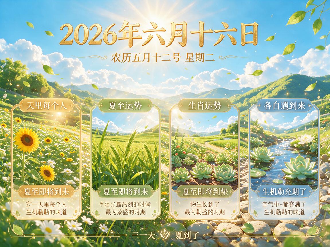 2026年6月16日生肖运势