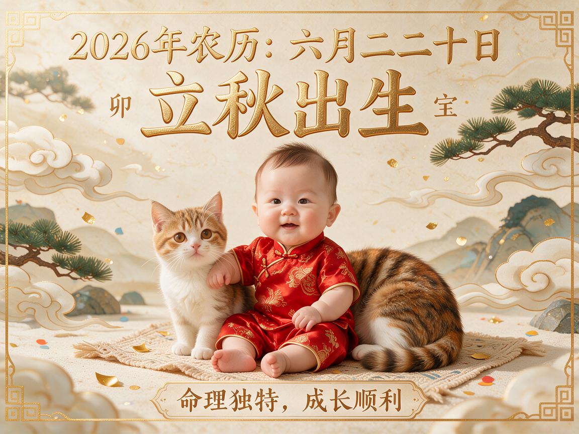 2026卯兔年农历六月二十二日立秋出生的宝宝是什么命