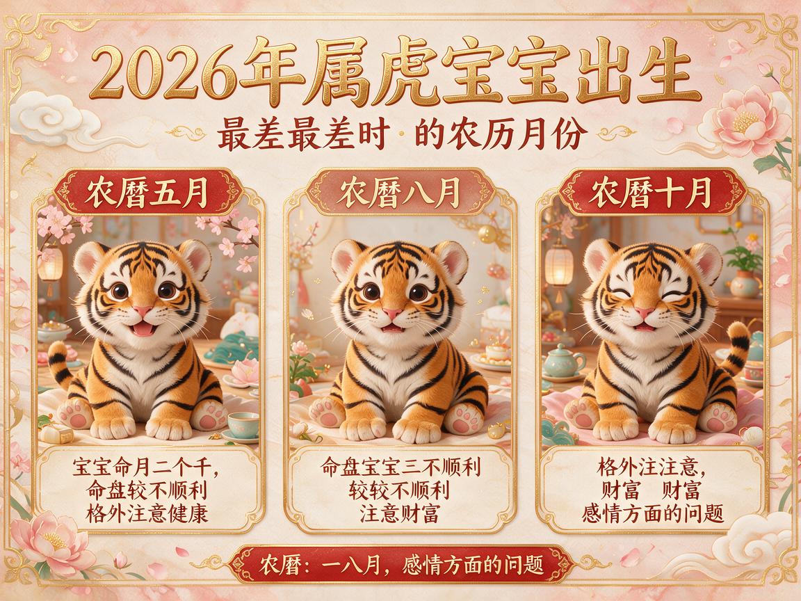 2026年属虎宝宝出生最差的农历月份：这几个月份千万别生
