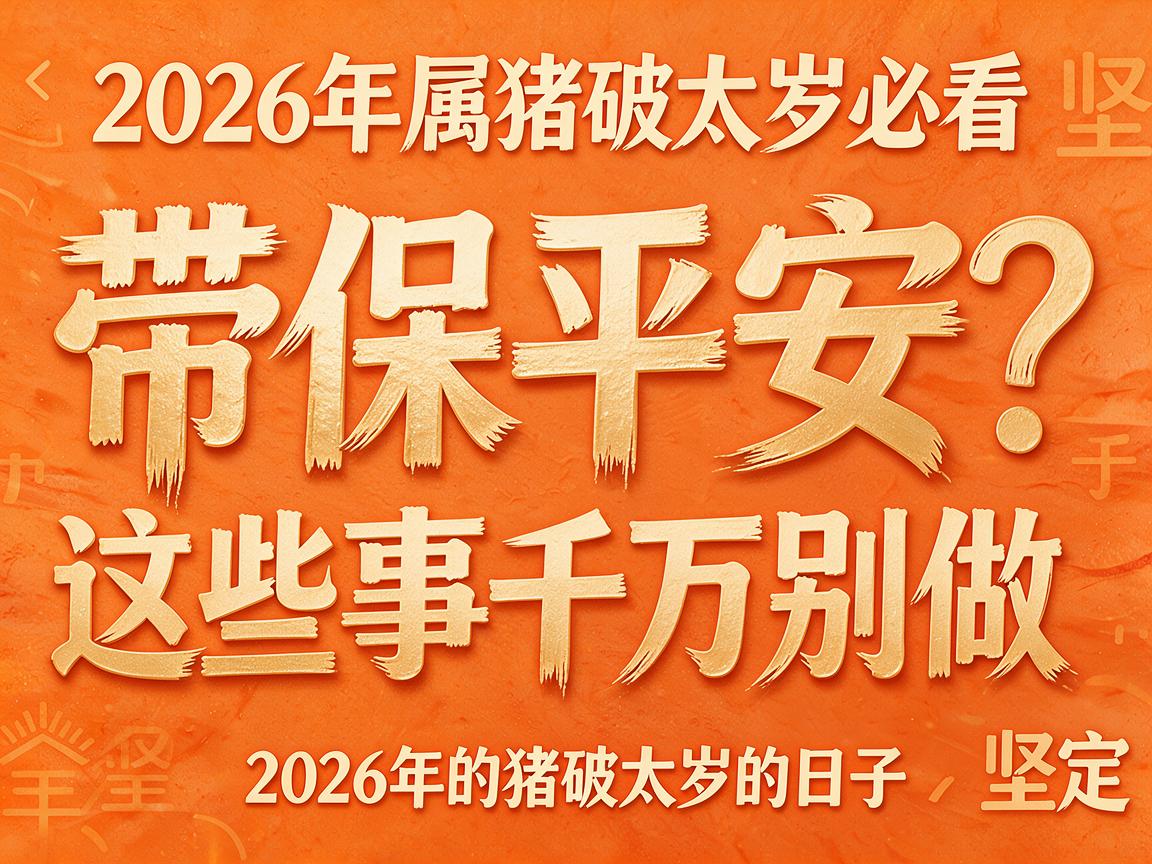 2026年属猪破太岁必看：带什么保平安？这些事千万别做