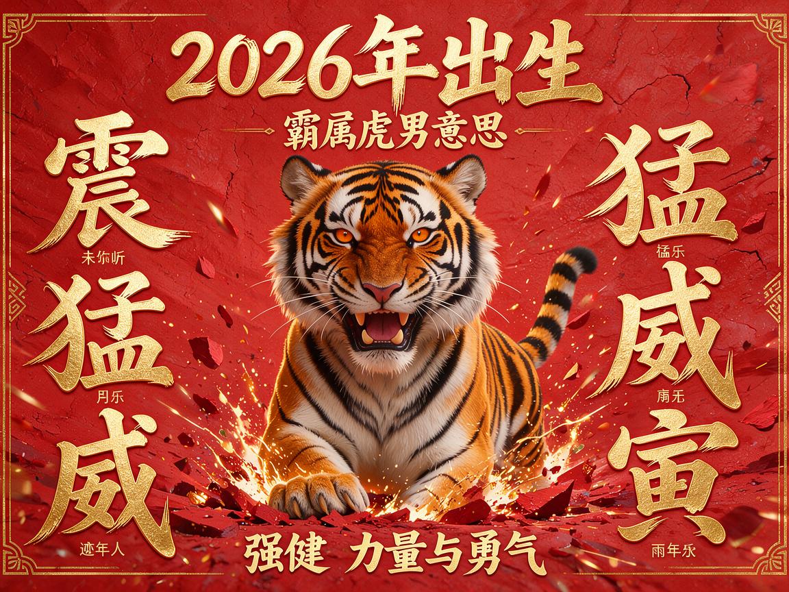 2026年属虎男孩叫什么名字最旺？霸气有寓意的男宝宝名字清单