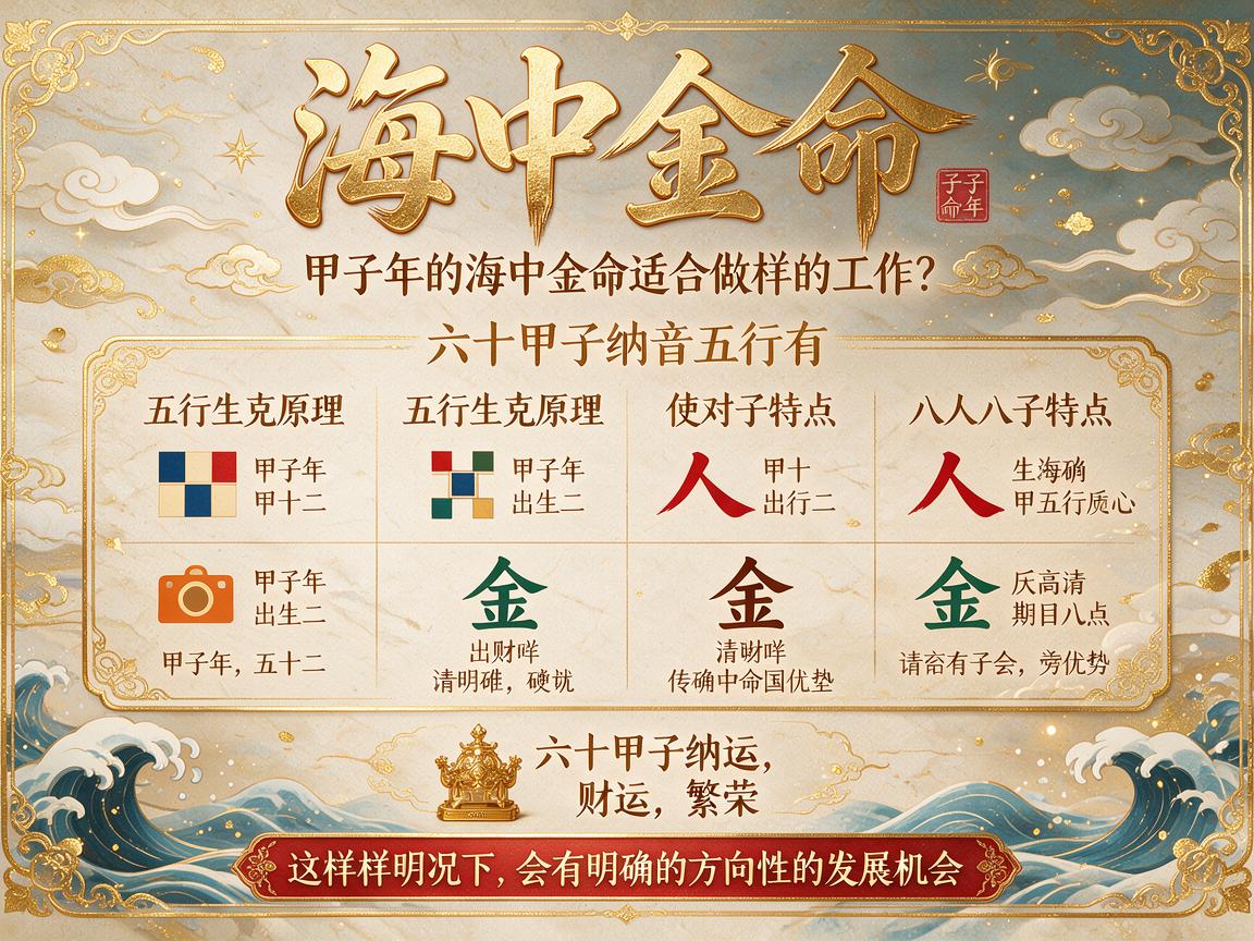 甲子年海中金命适合做什么