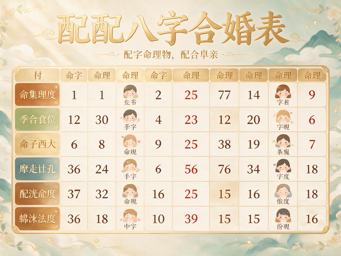 婚配八字合婚表可行性如何