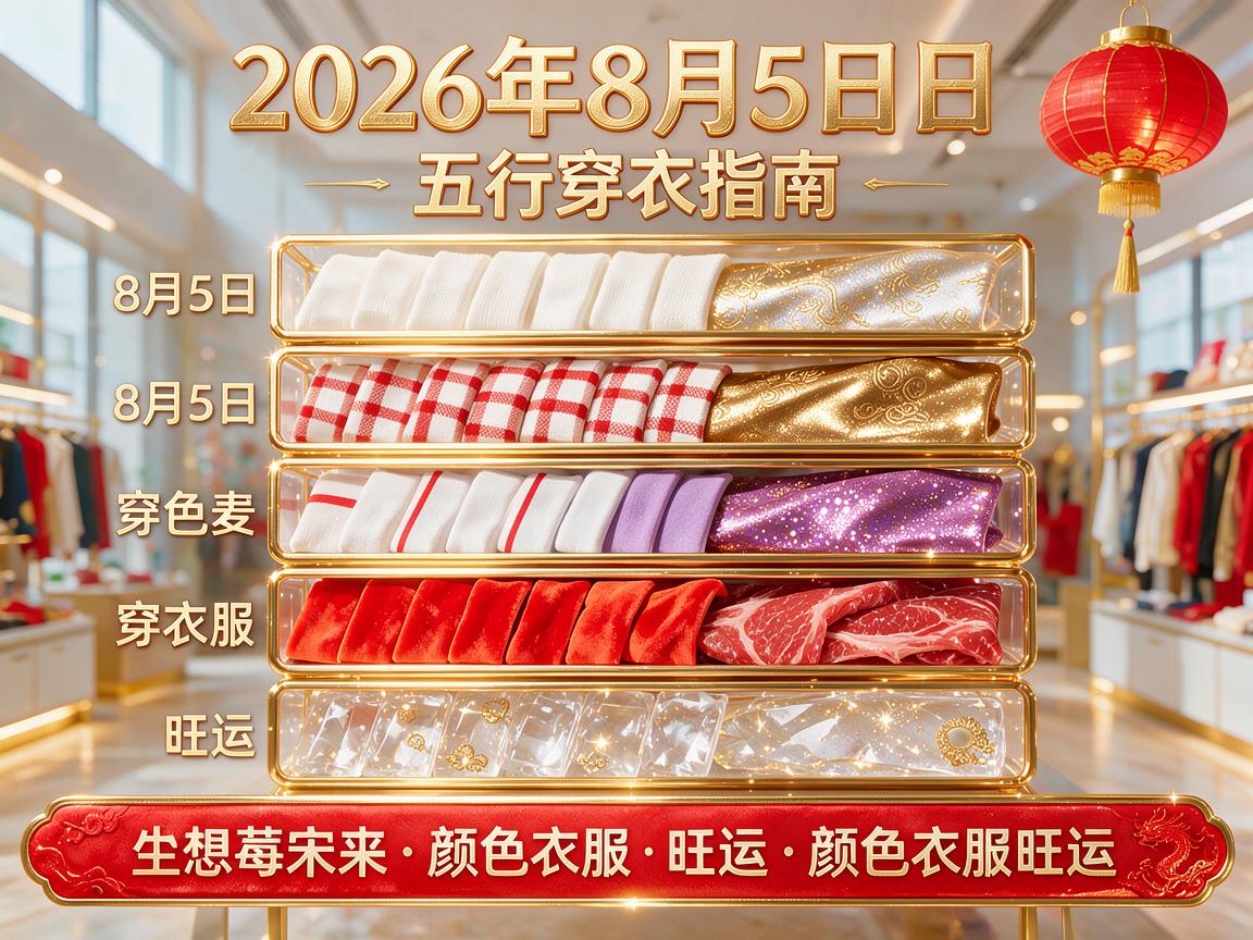 2026年8月5日五行穿衣指南 8月5日穿什么颜色衣服旺运