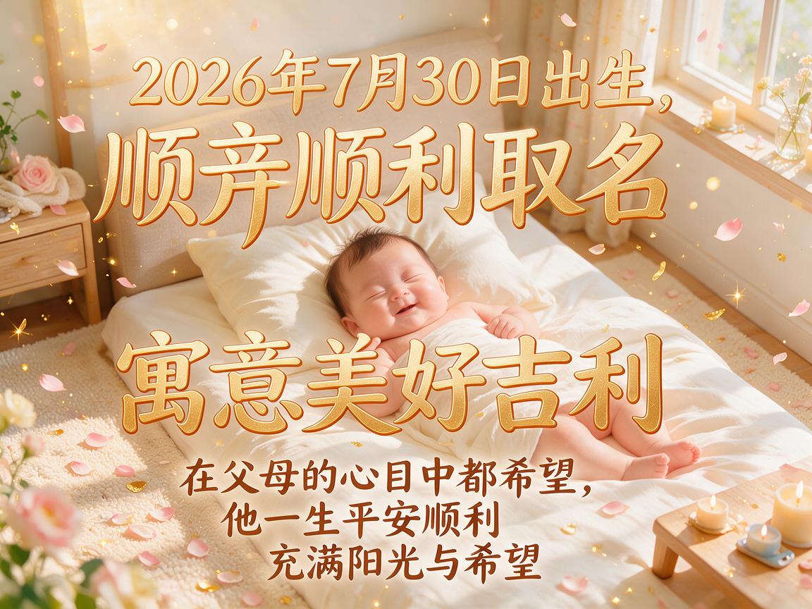 2026年7月30日出生的男宝宝起什么名字 寓意美好吉利