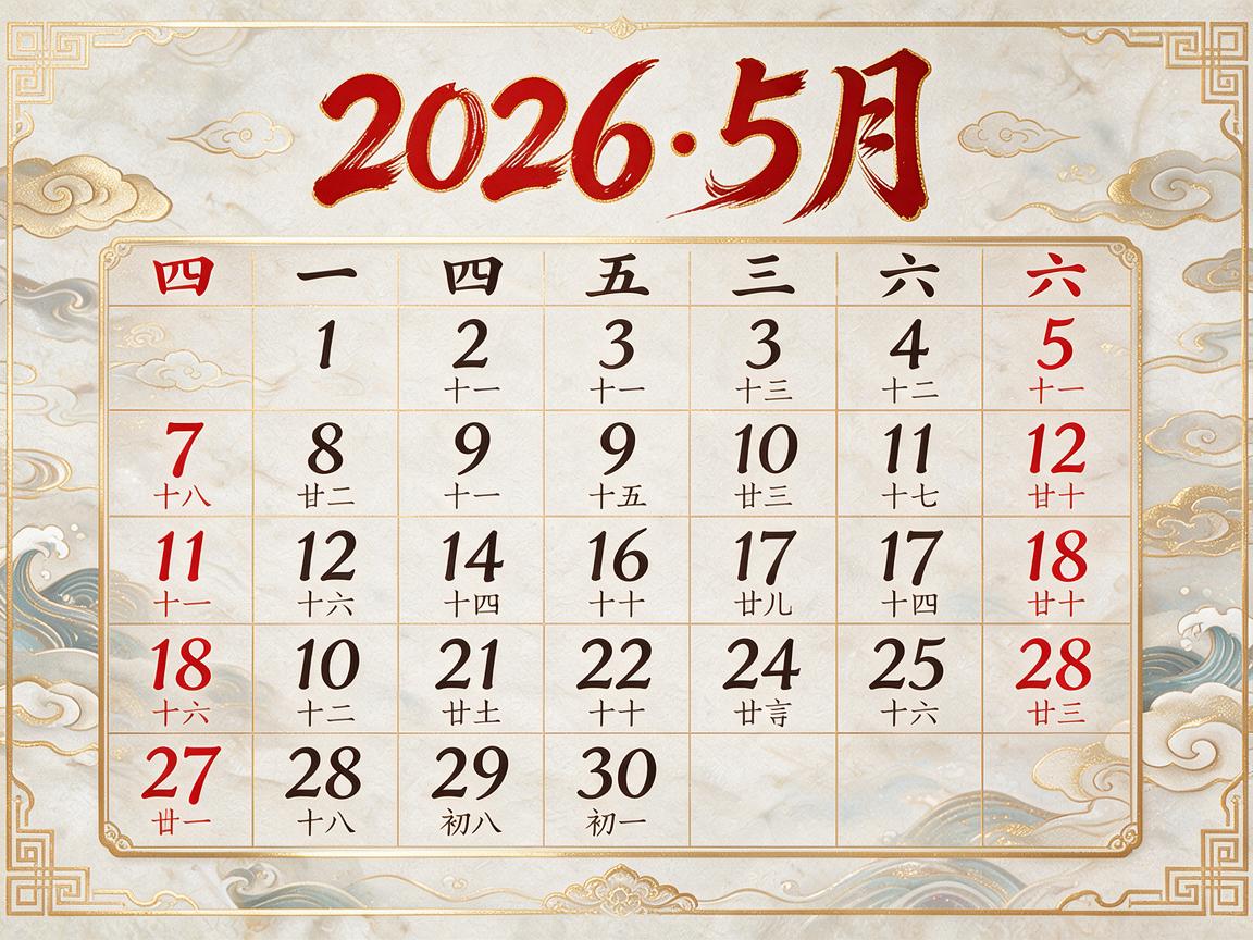 2026黄道吉日5月份查询 2026年5月黄道吉日查询可否告知