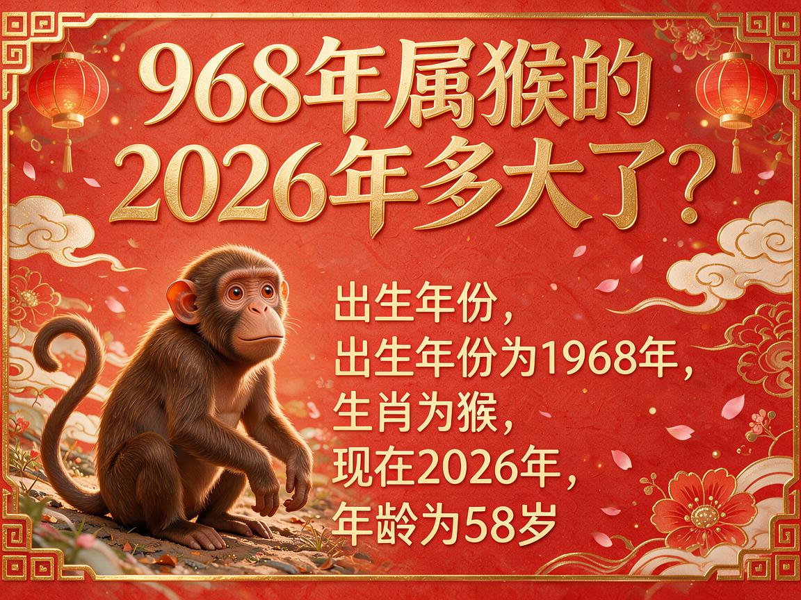 1968年属猴的今年多大2026 68年出生2026年多大年龄 1968年属猴的今年多大2026 68年出生2026年多大年龄