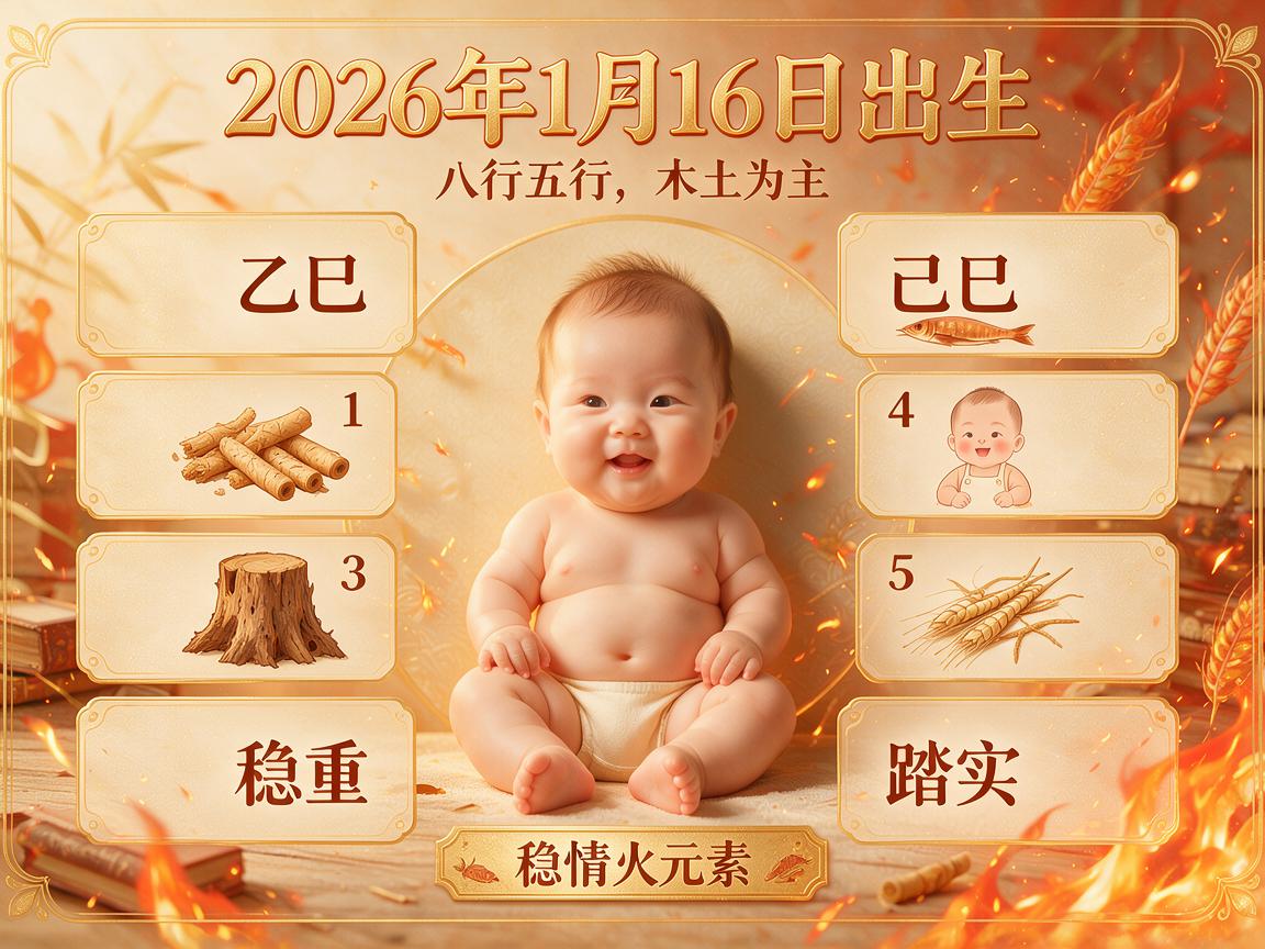 2026年1月16日出生男宝宝八字如何  应该取什么名字