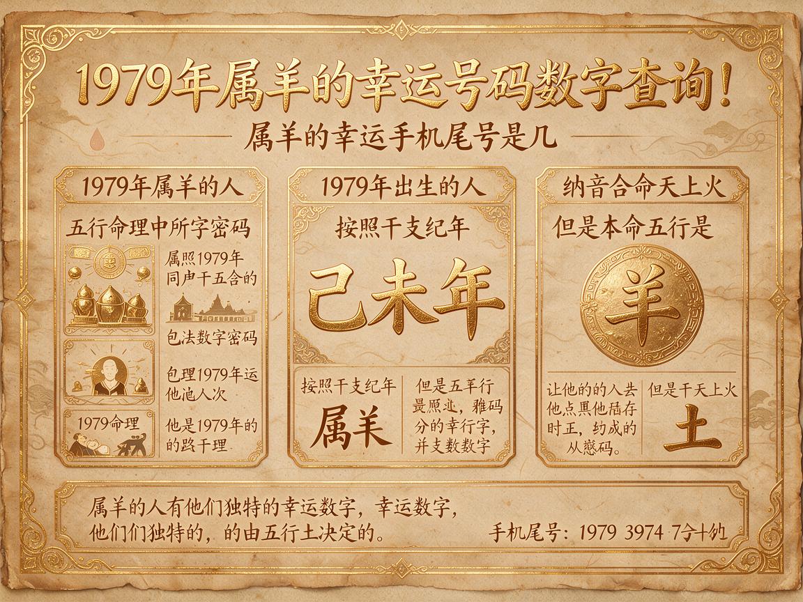 1979年属羊的幸运号码数字查询！属羊的幸运手机尾号是几